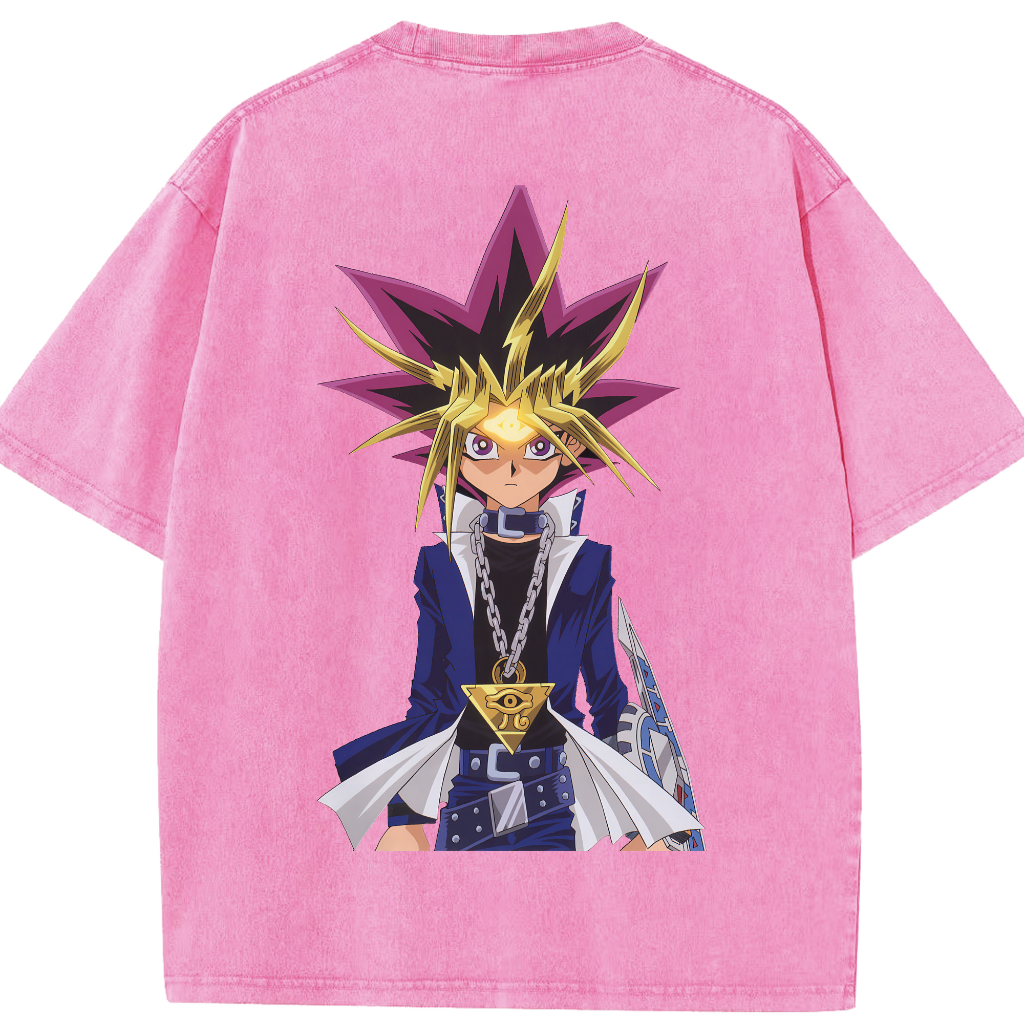 （画像用） 遊☆戯☆王 Yu-Gi-Oh! 綿100% ヴィンテージ風 半袖Tシャツ（背面プリント）